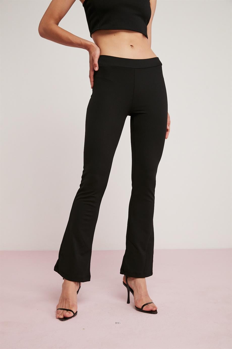 ETHIQUET JOLLY Strick Relaxed Hose Schwarz