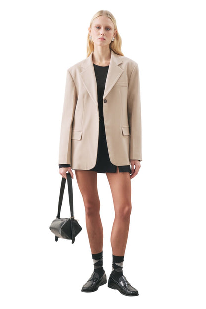 JUN Blazerjacke mit einem Knopf, schwarz
