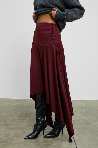 JUNKIT Damen Asymmetrischer Rock