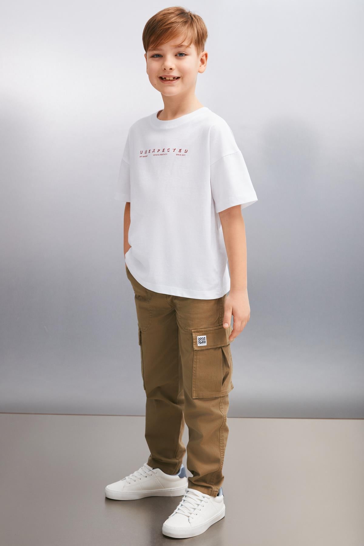 GRIMELANGE JURA Kinder T-Shirt Weiß