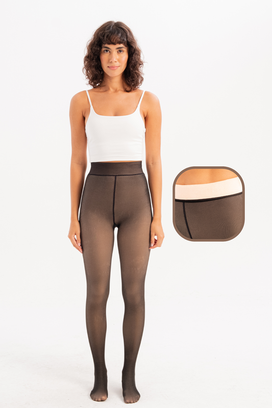 Thermo-Recovery-Fleece-Innenseite, Plüsch-Winterstrumpfhose, Damen-Höschensocken