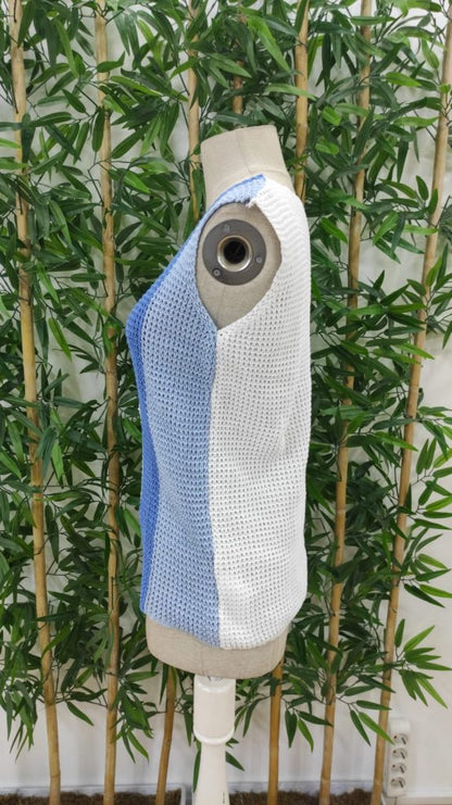 Damen V-Ausschnitt Mehrfarbig Stricktop
