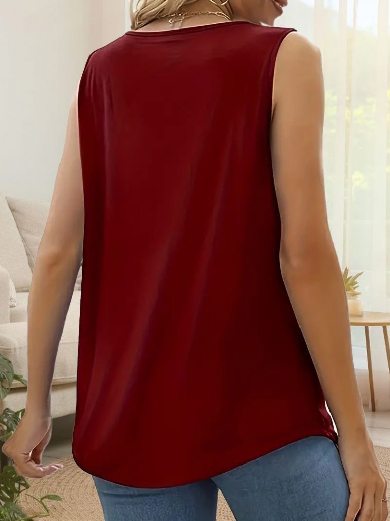 JANE'S Damen Trägerloses Rundhals Spitzenbesetztes Viskose-Bluse