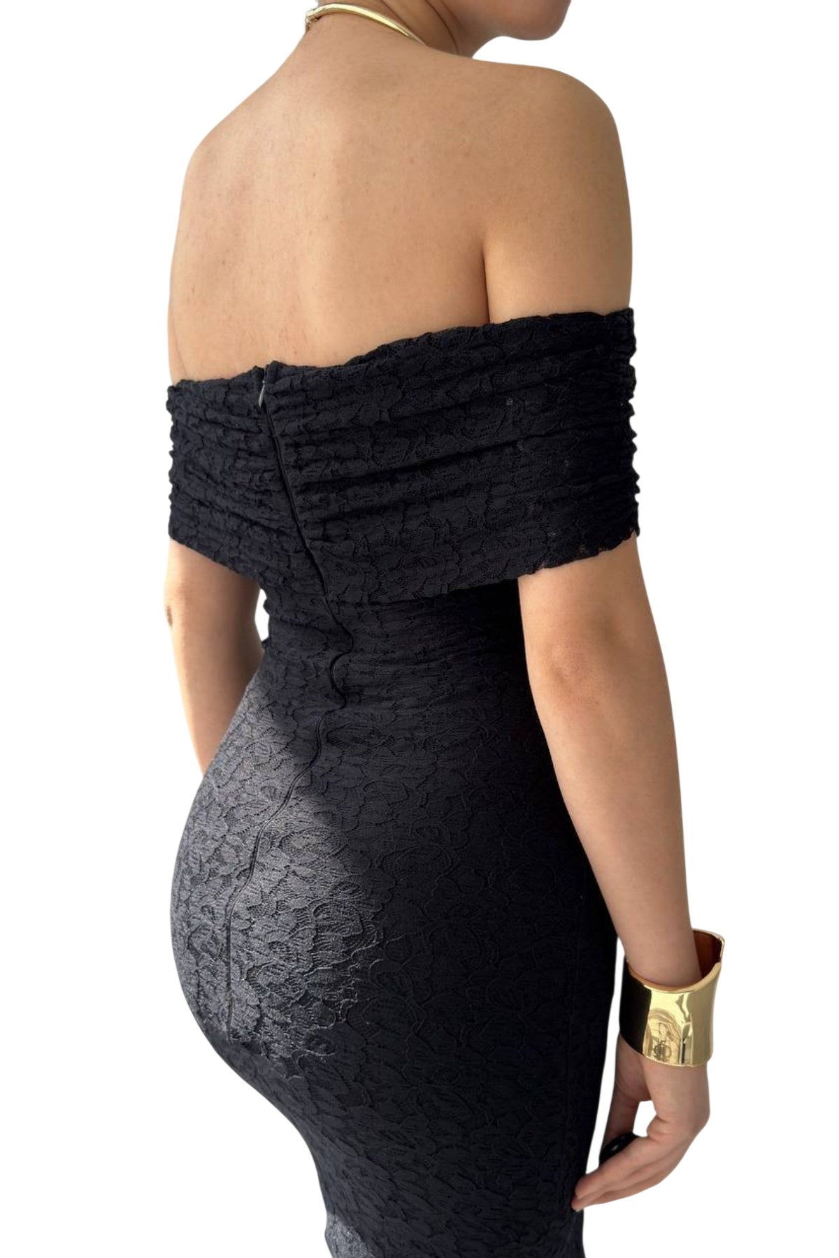 Damenkleid aus gefüttertem Spitzenstoff, Madonna-Ausschnitt, ärmellos, burgunderrot, Brautkleid 367