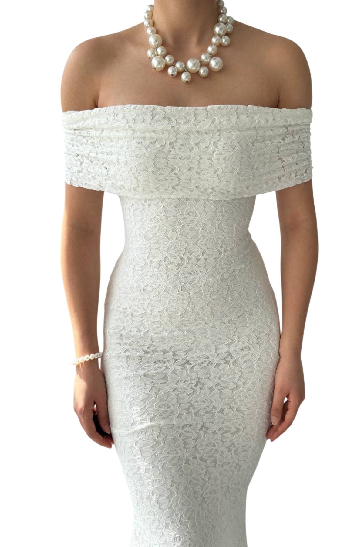 Damenkleid aus gefüttertem Spitzenstoff, Madonna-Ausschnitt, ärmellos, burgunderrot, Brautkleid 367