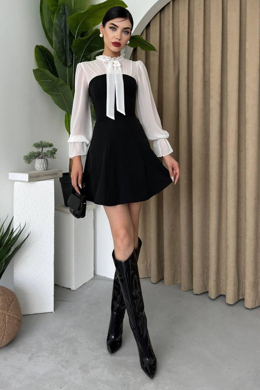 Elegantes Minikleid mit Kragen