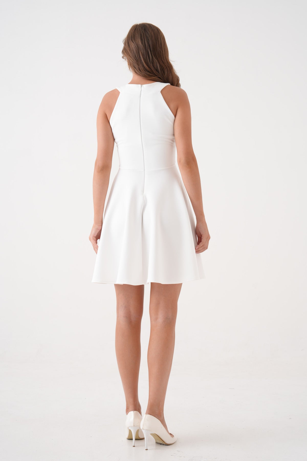 Ärmelloses ausgestelltes Minikleid
