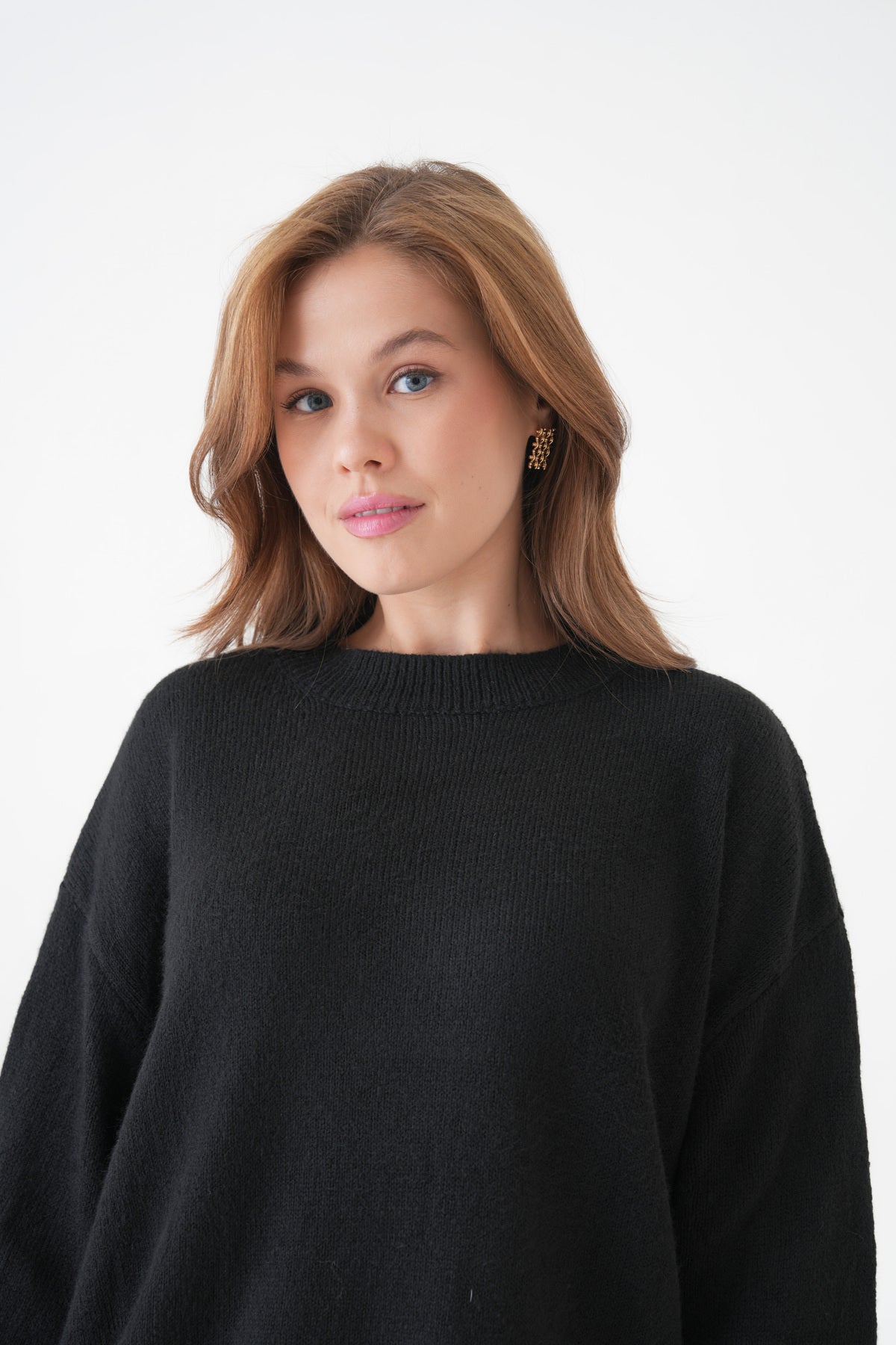 Oversize-Pullover mit Rundhalsausschnitt
