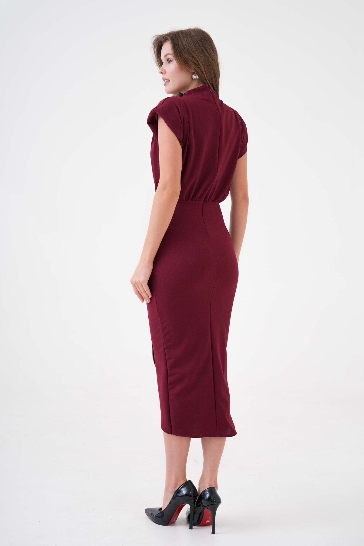 Wickelkleid in Midi-Länge