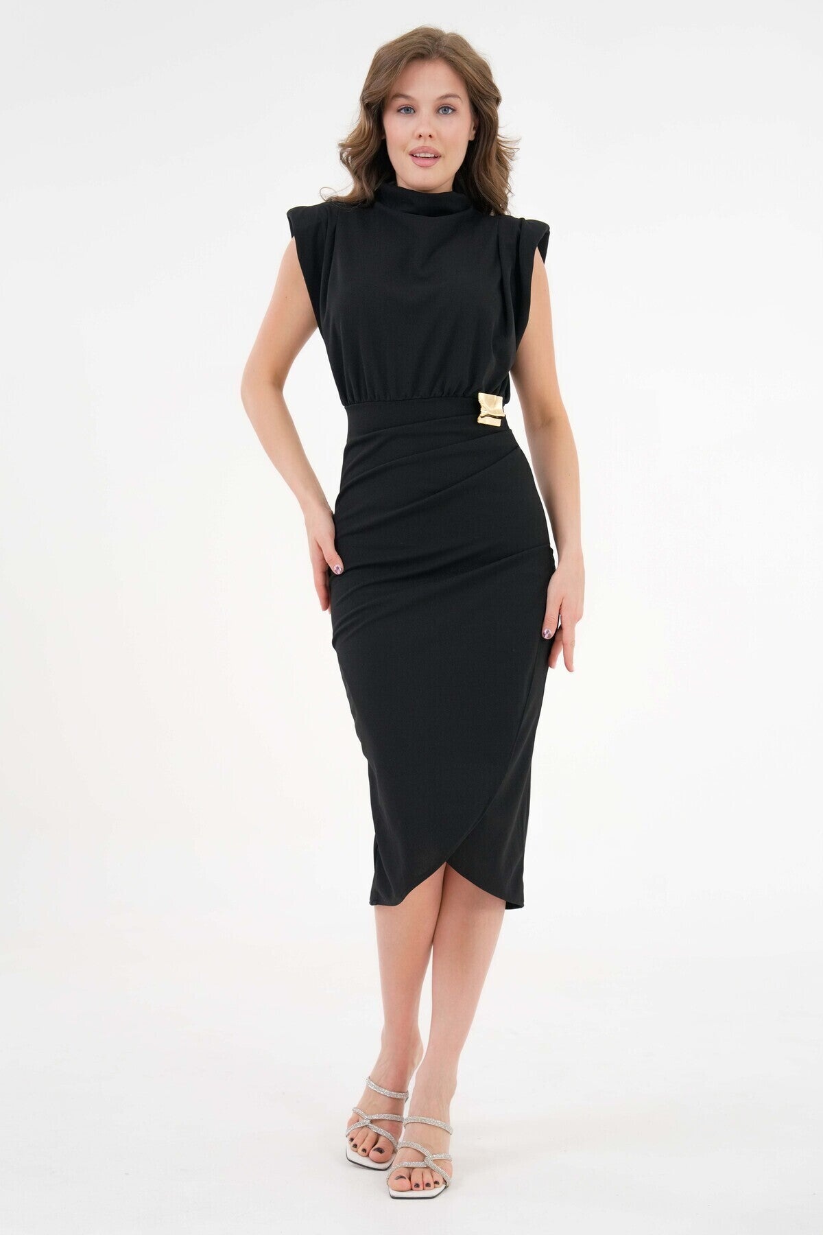Wickelkleid in Midi-Länge