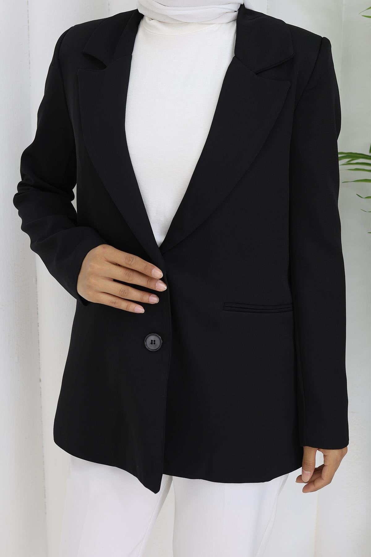 Damen Schwarze Jacke - Stil 6146