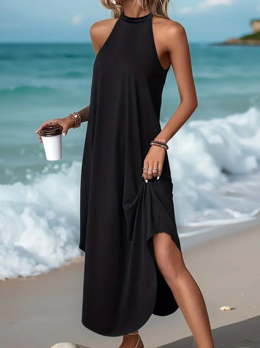 JANE'S Damen Rundkragen Raglanärmel Viskosekleid
