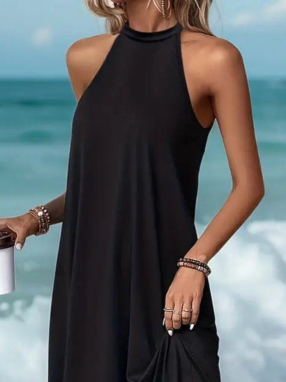 JANE'S Damen Rundkragen Raglanärmel Viskosekleid