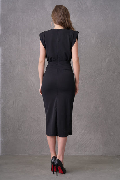 Midikleid mit V-Ausschnitt