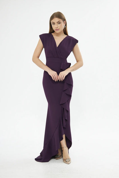 Ärmelloses Maxikleid mit Wickelausschnitt