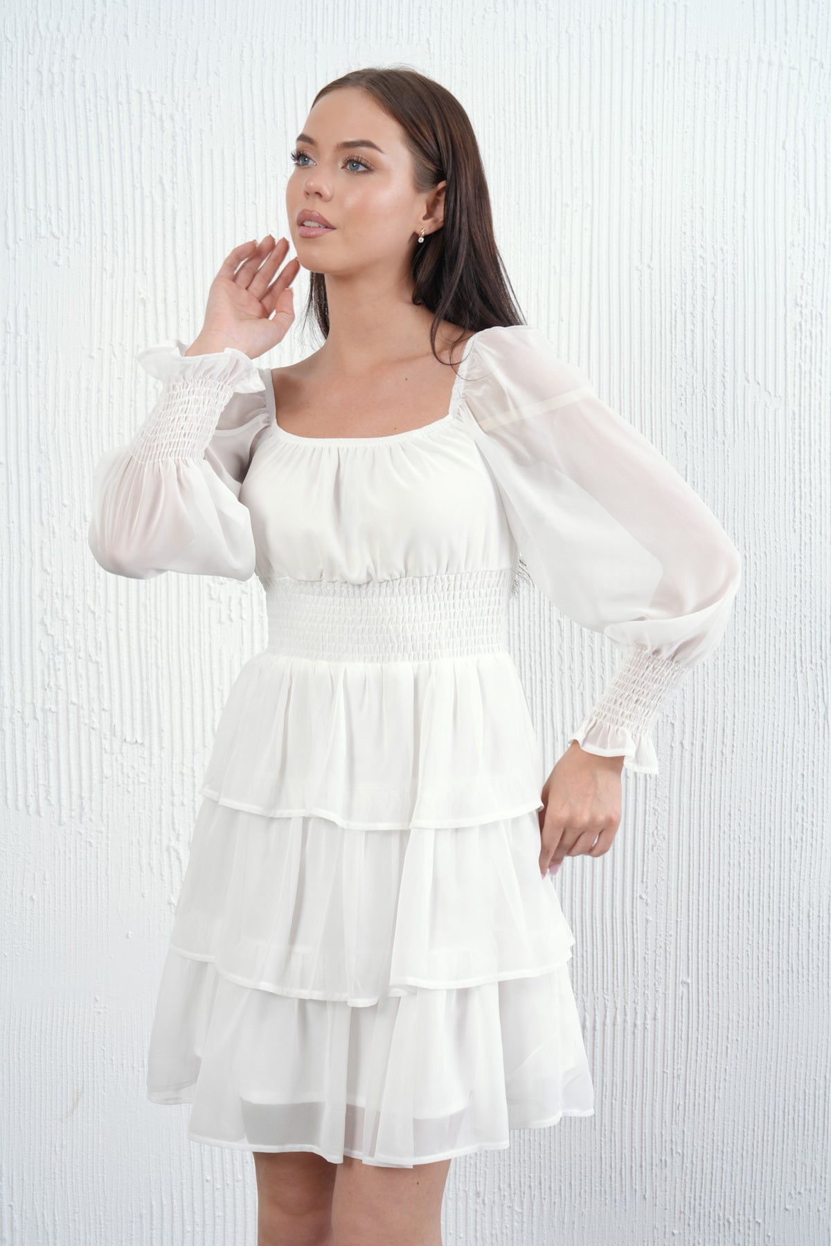 Langärmeliges Minikleid