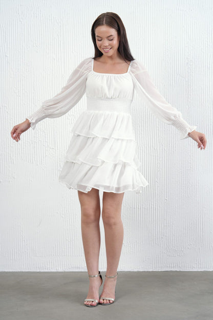 Langärmeliges Minikleid