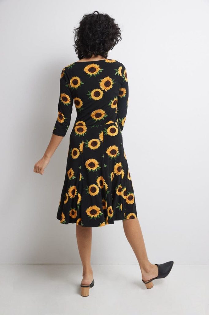 JANE'S Damen Kurzarm Rundhals Midi Micro Kleid