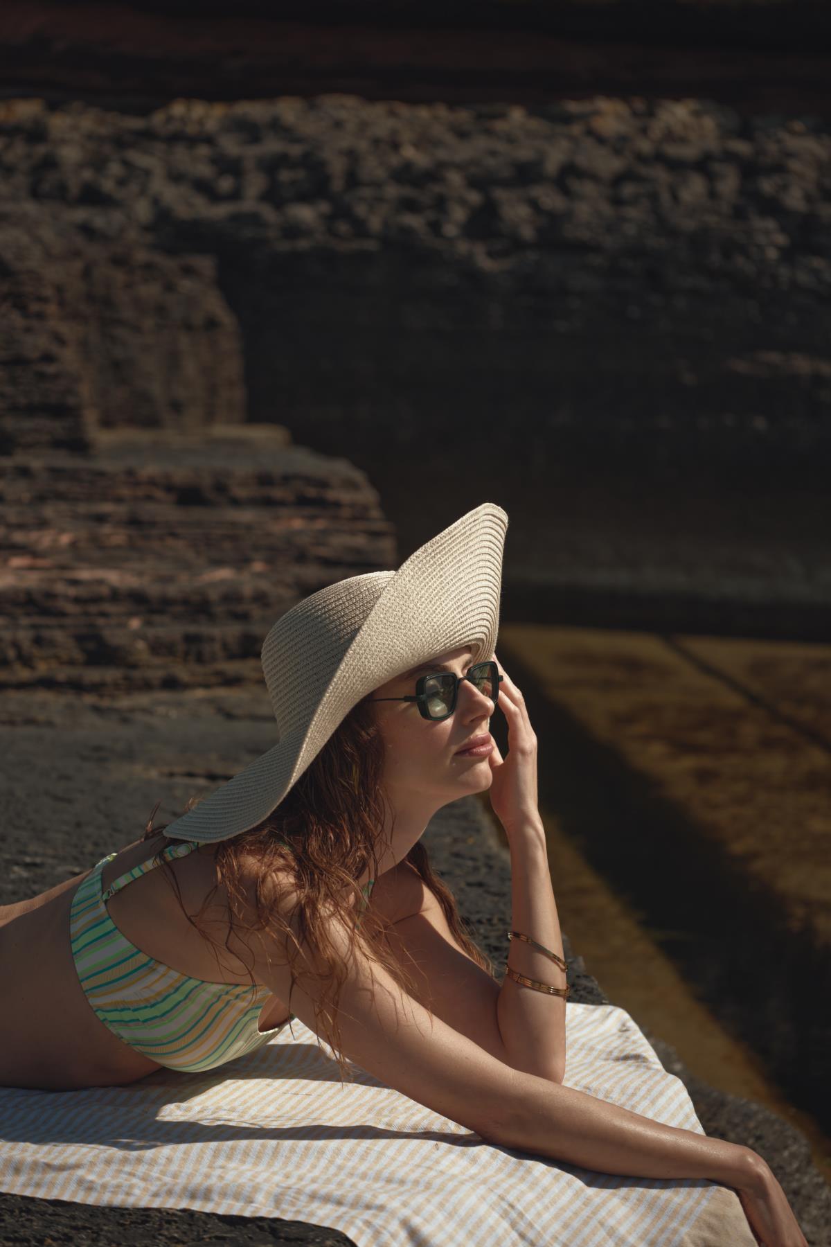 Damen Stroh Strandhut