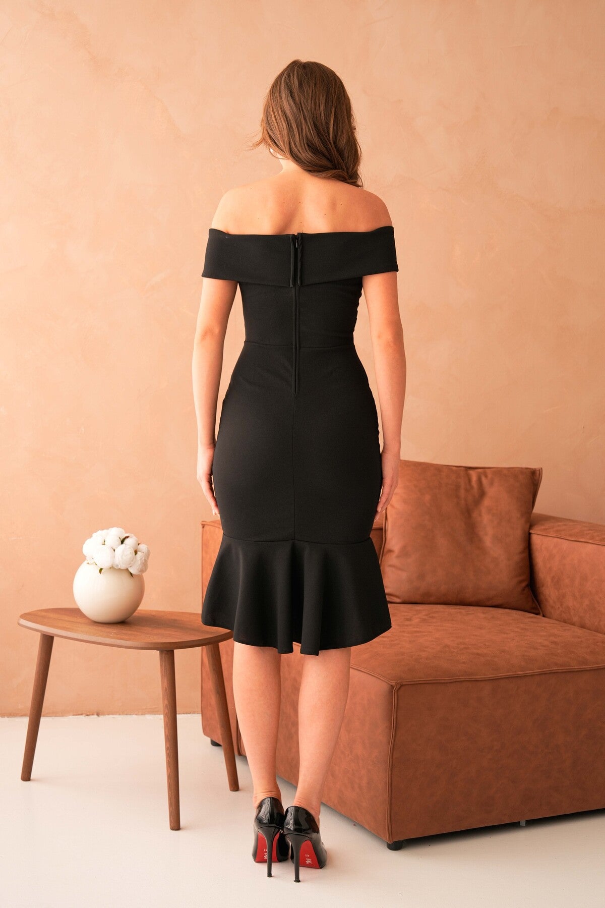 Figurbetontes Kleid mit Reißverschluss