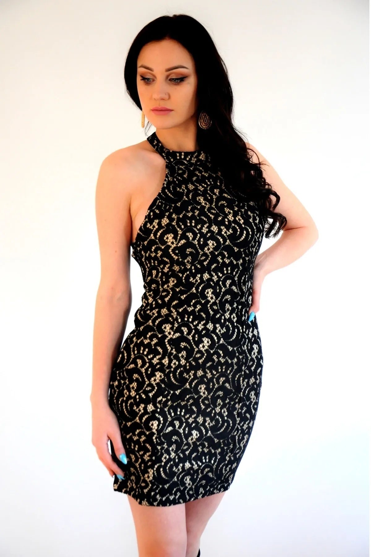 Neckholder-Minikleid