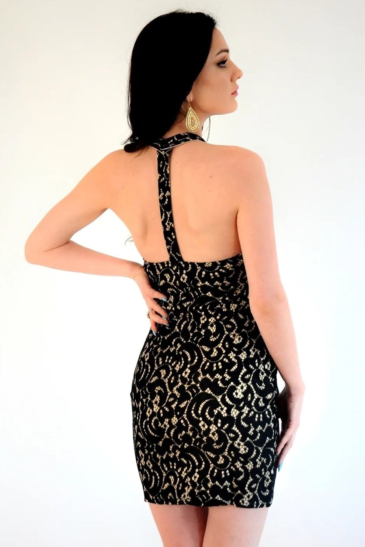 Neckholder-Minikleid