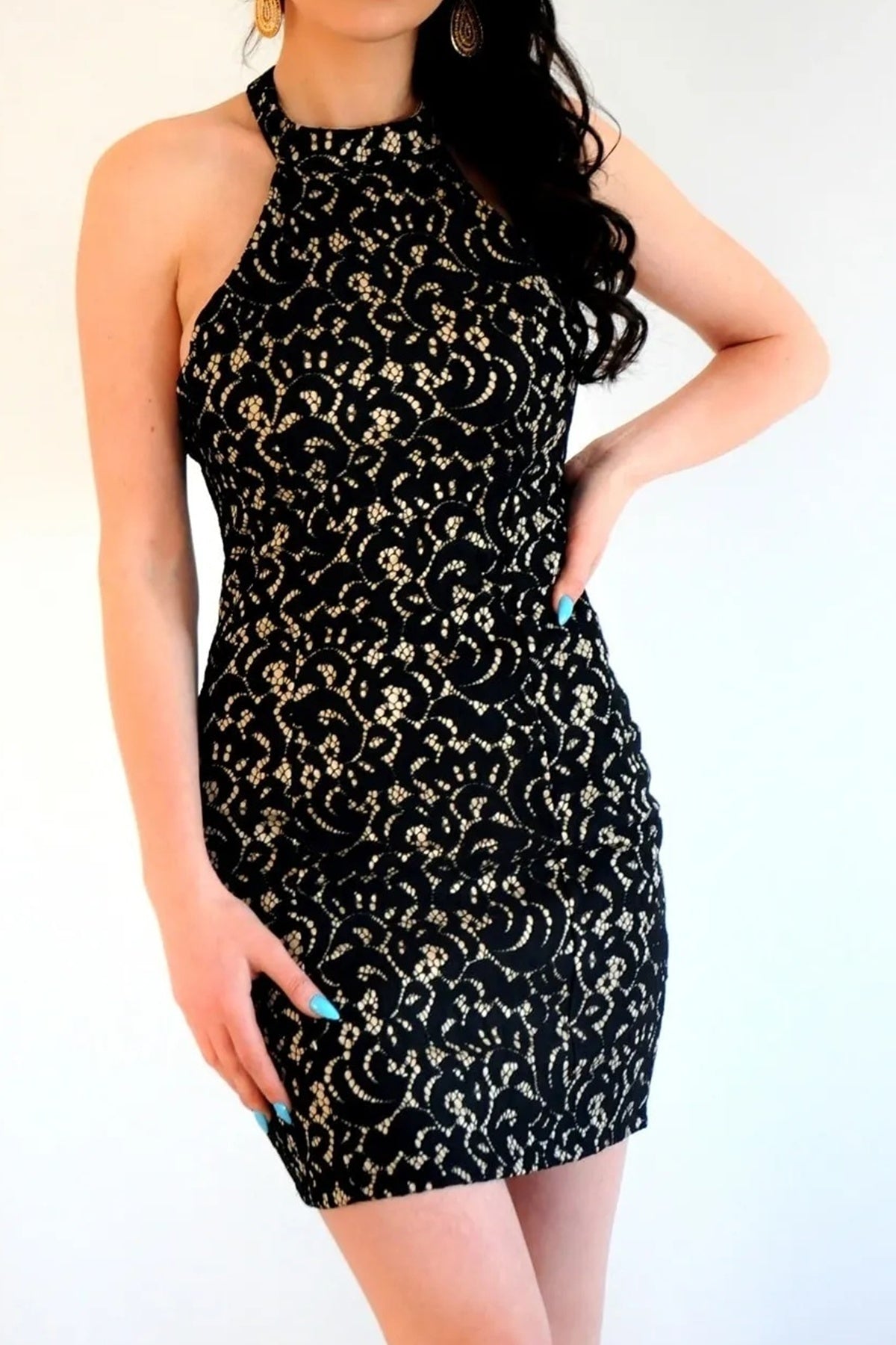 Neckholder-Minikleid