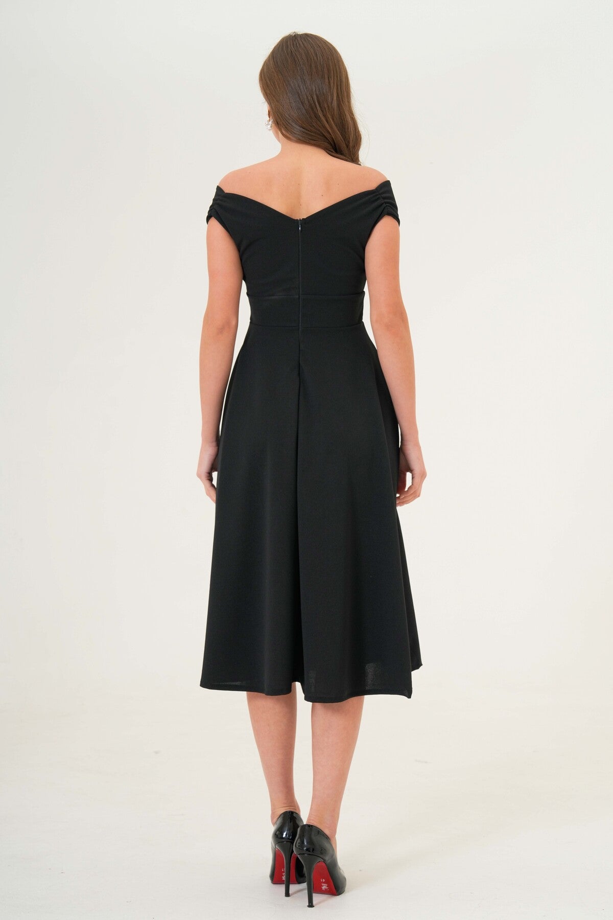 Wickelkleid in Midi-Länge