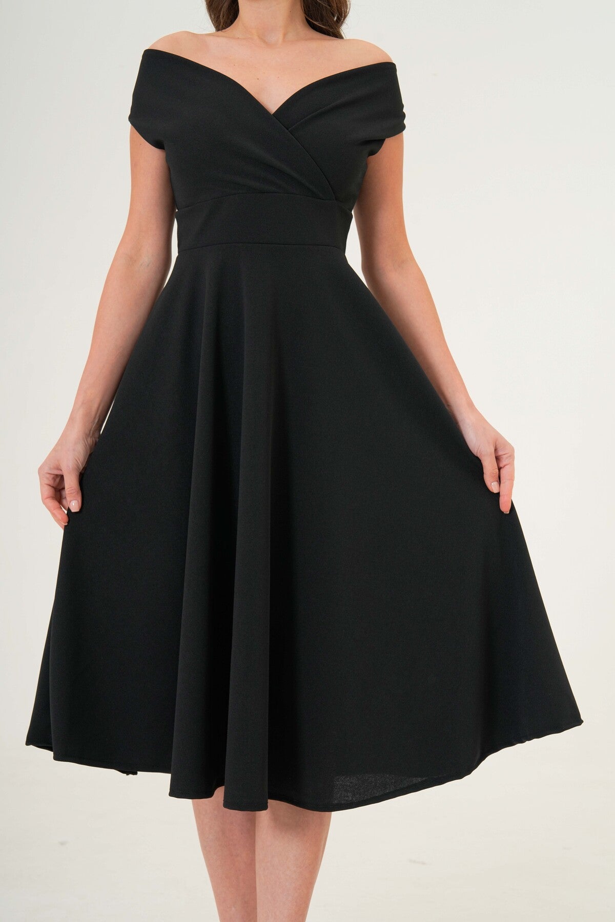 Wickelkleid in Midi-Länge