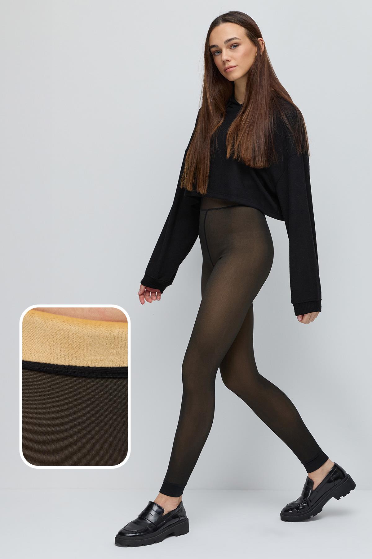 Damen Thermo Plüsch Leggings