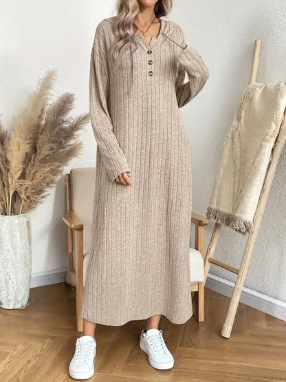 JANE'S Damen Langarm Kapuzen Spitze Camisole Lang Kleid