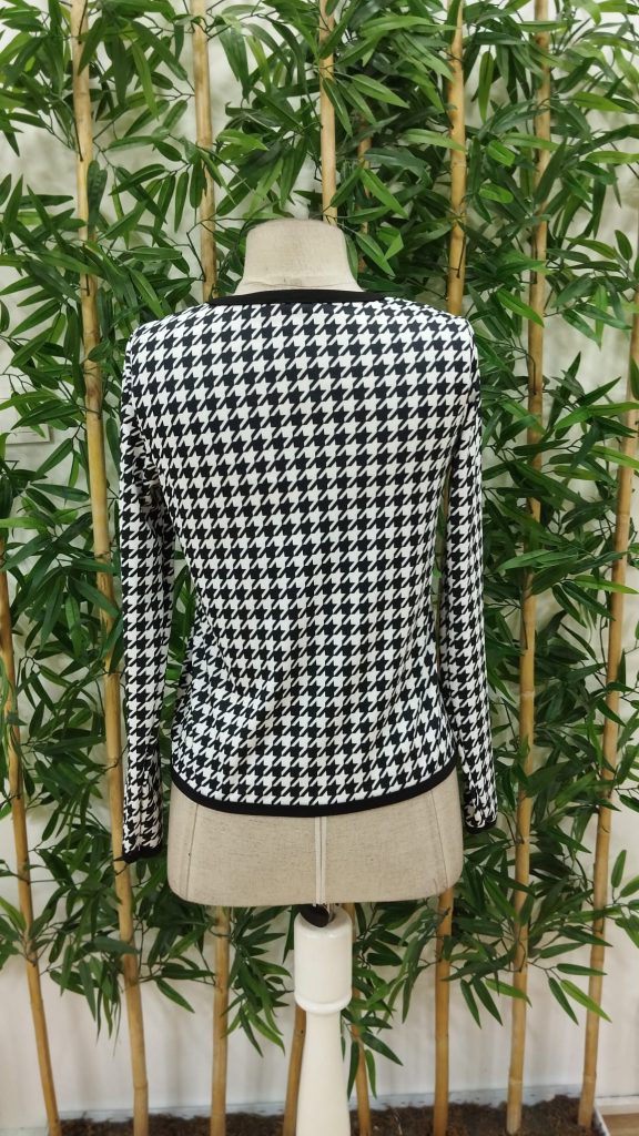 JANE'S Damen Langarm Hahnentrittmuster Tauchjacke