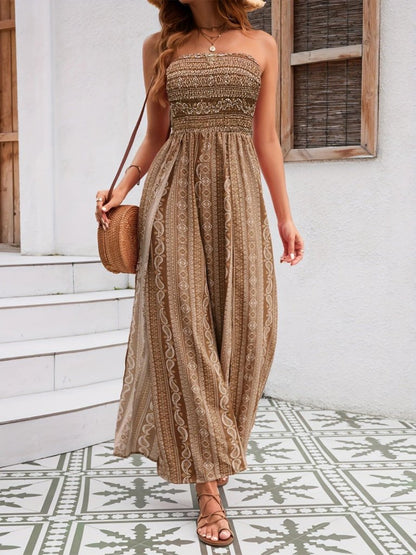 Damen V-Ausschnitt Split-Front Bedruckte Supreme Hose Rock
