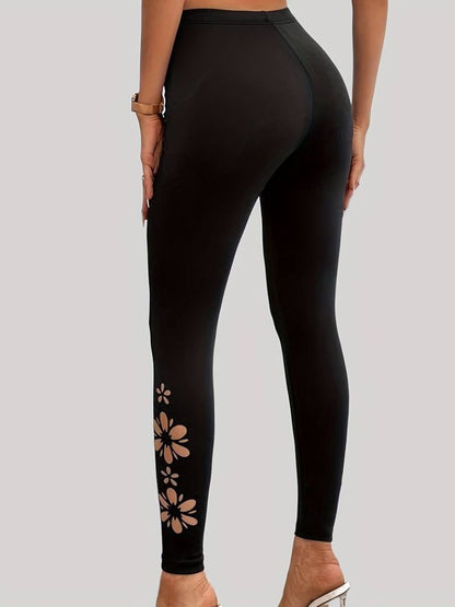 JANE'S Damen Seitlicher Laserblumen Schnitt Hohe Taille Neoprenanzug