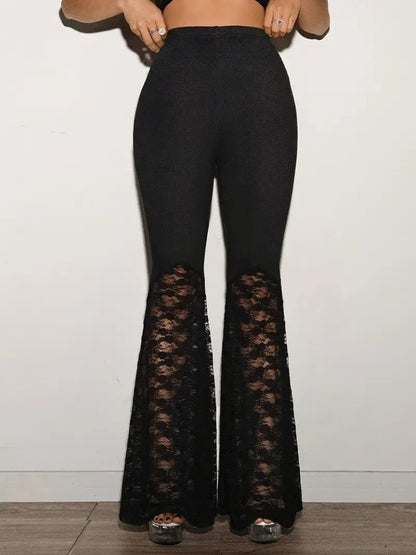 JANE'S Damen Hohe Taille Spitze Tauchhose
