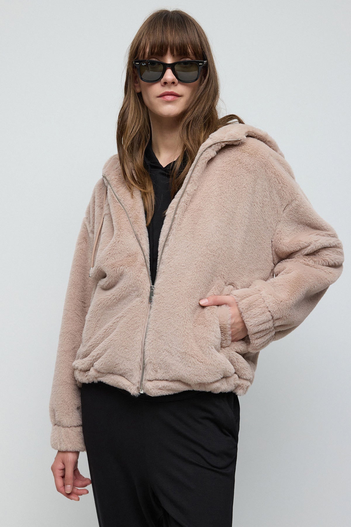 Fleecejacke mit Reißverschluss