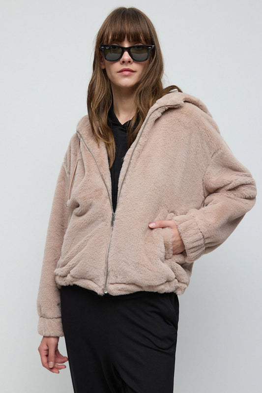 Fleecejacke mit Reißverschluss