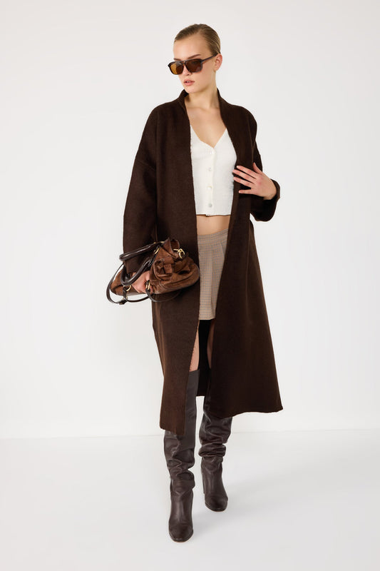 Langer Strickcardigan