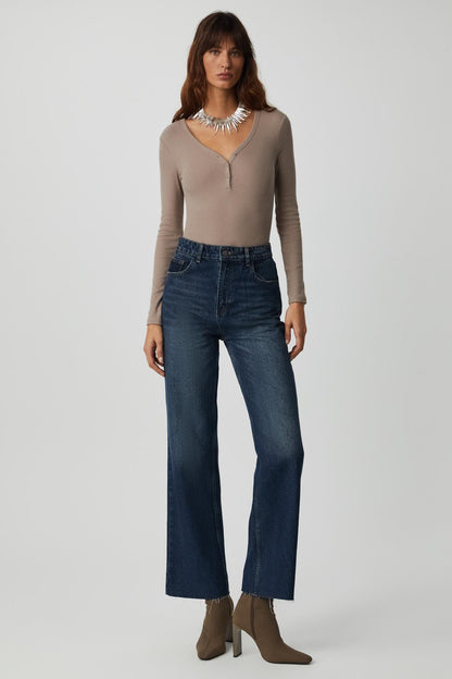 KALANI Damen V-Ausschnitt Bluse