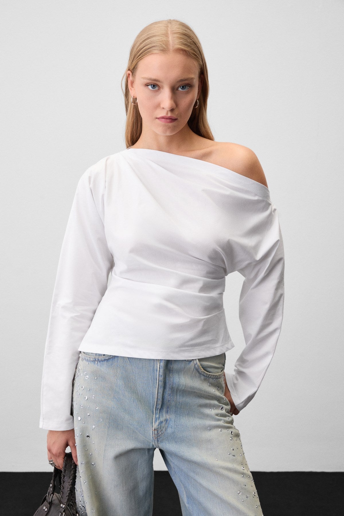 KALEYRA Damen Asymmetrische Bluse