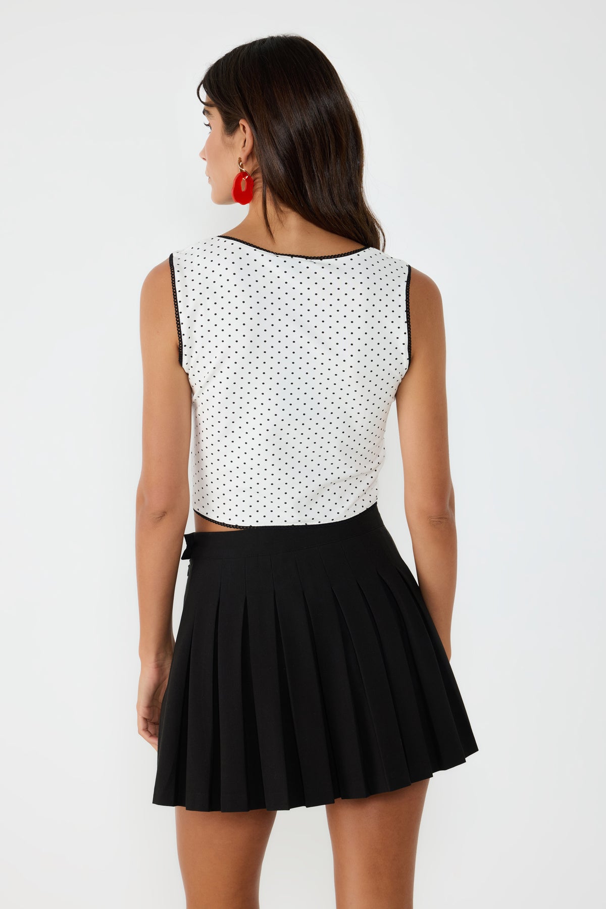 Kurze Bluse mit breiten Trägern