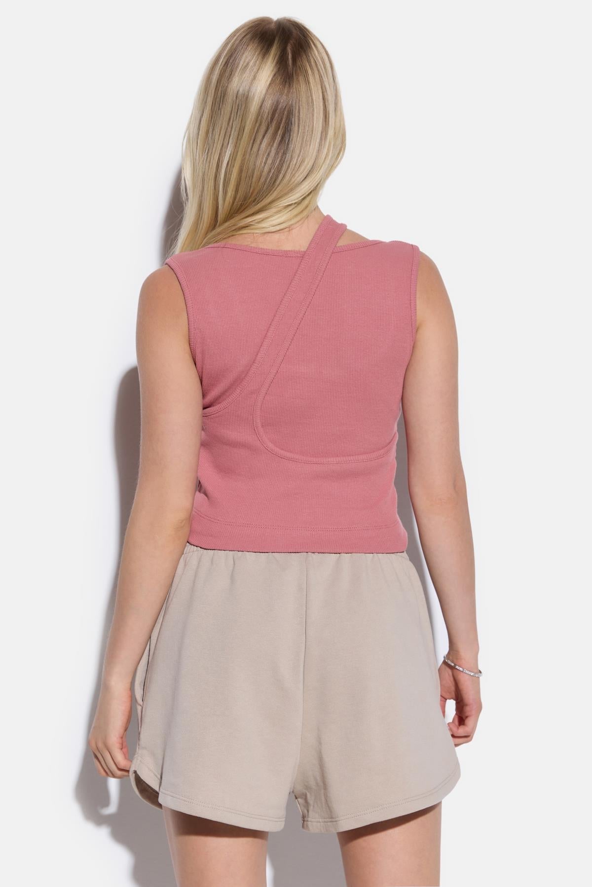 Bluse mit breiten Trägern