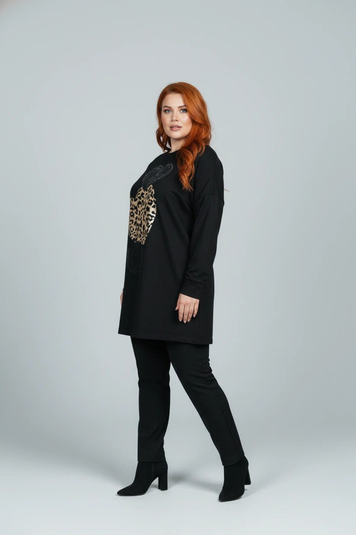 Sweatshirt mit Herzmuster