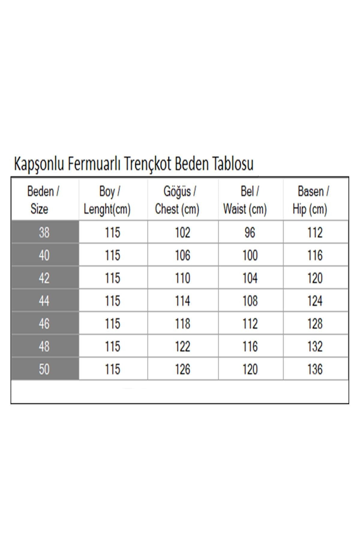 Kapuzen-Zipper-Trenchcoat Beige 19205
