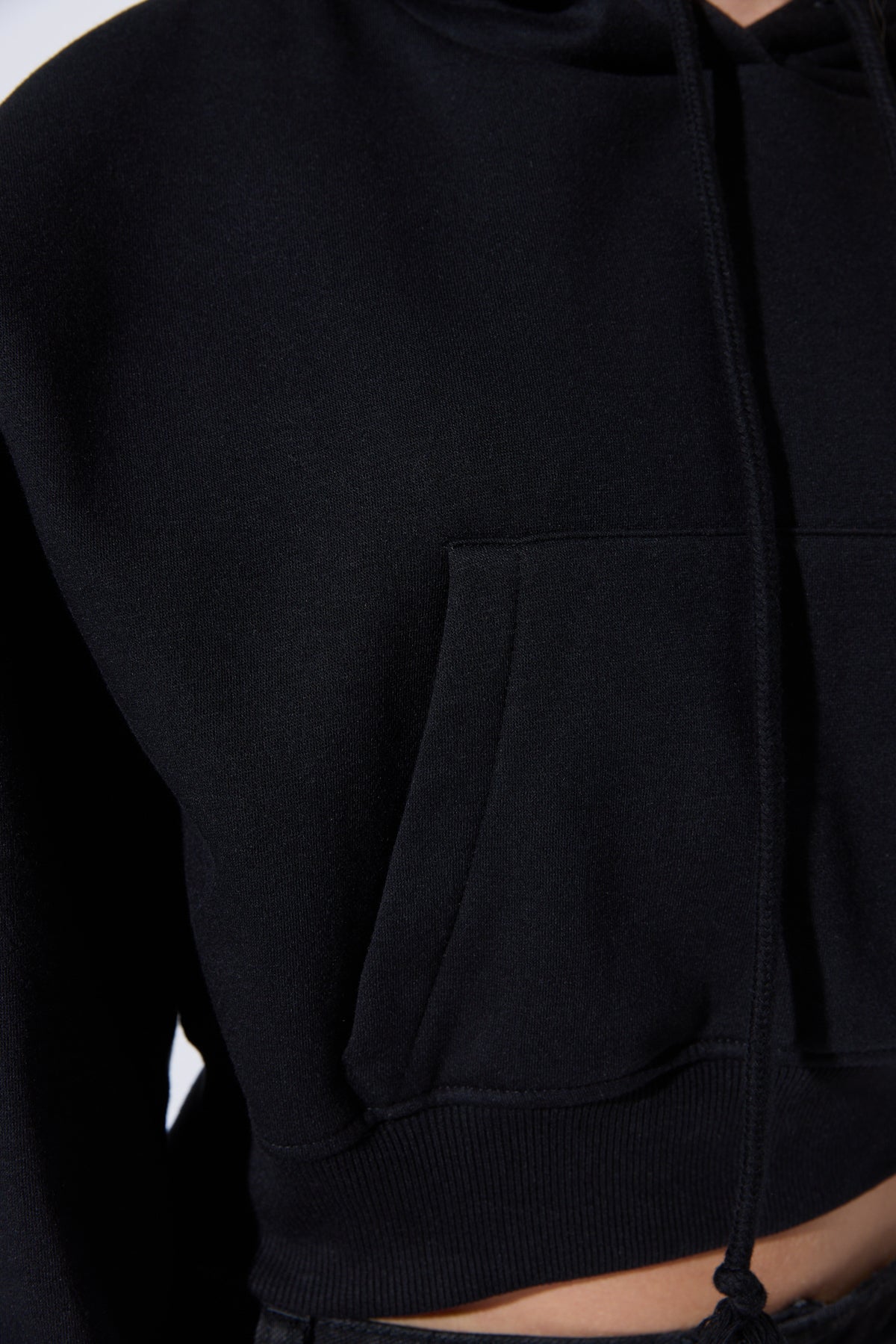 Kapuzen-Crop-Sweatshirt