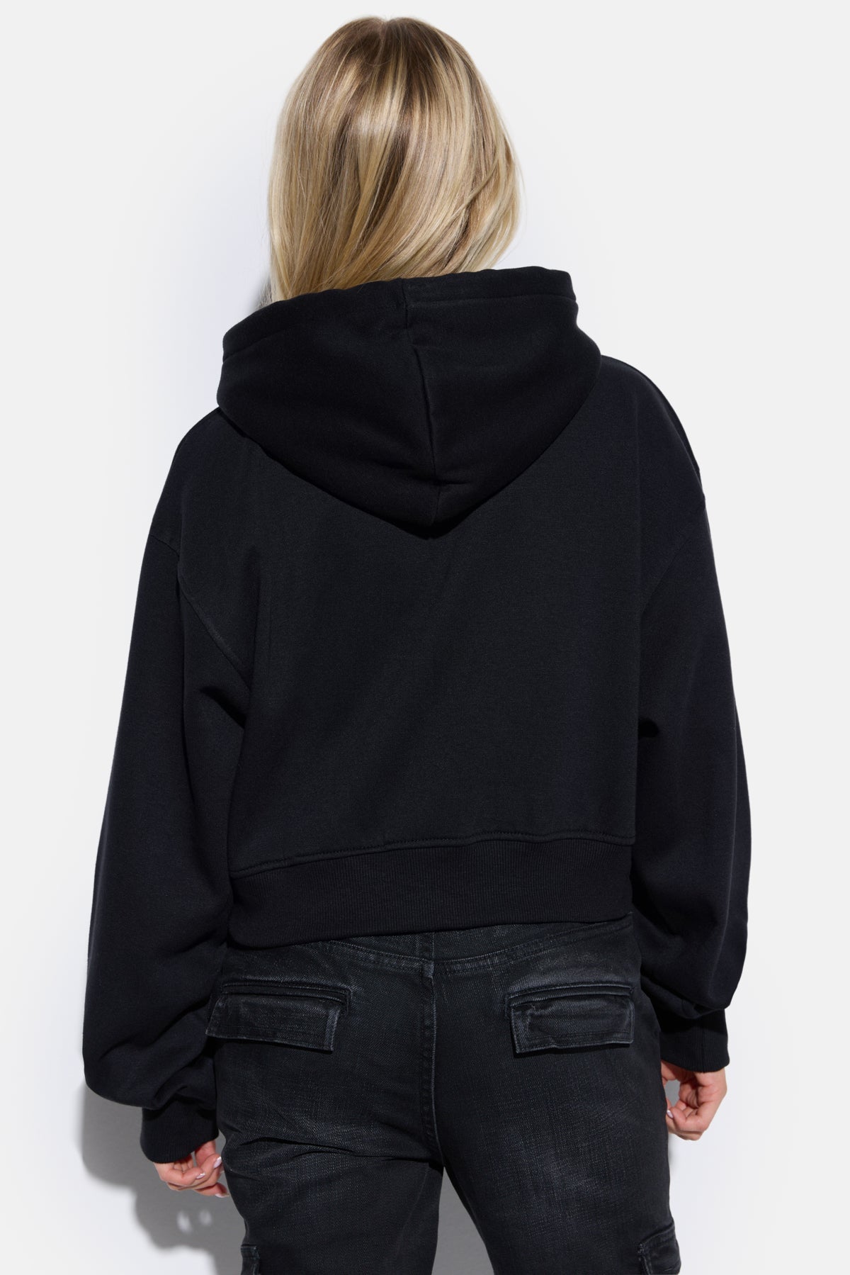 Kapuzen-Crop-Sweatshirt