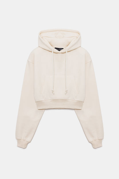 Kapuzen-Crop-Sweatshirt