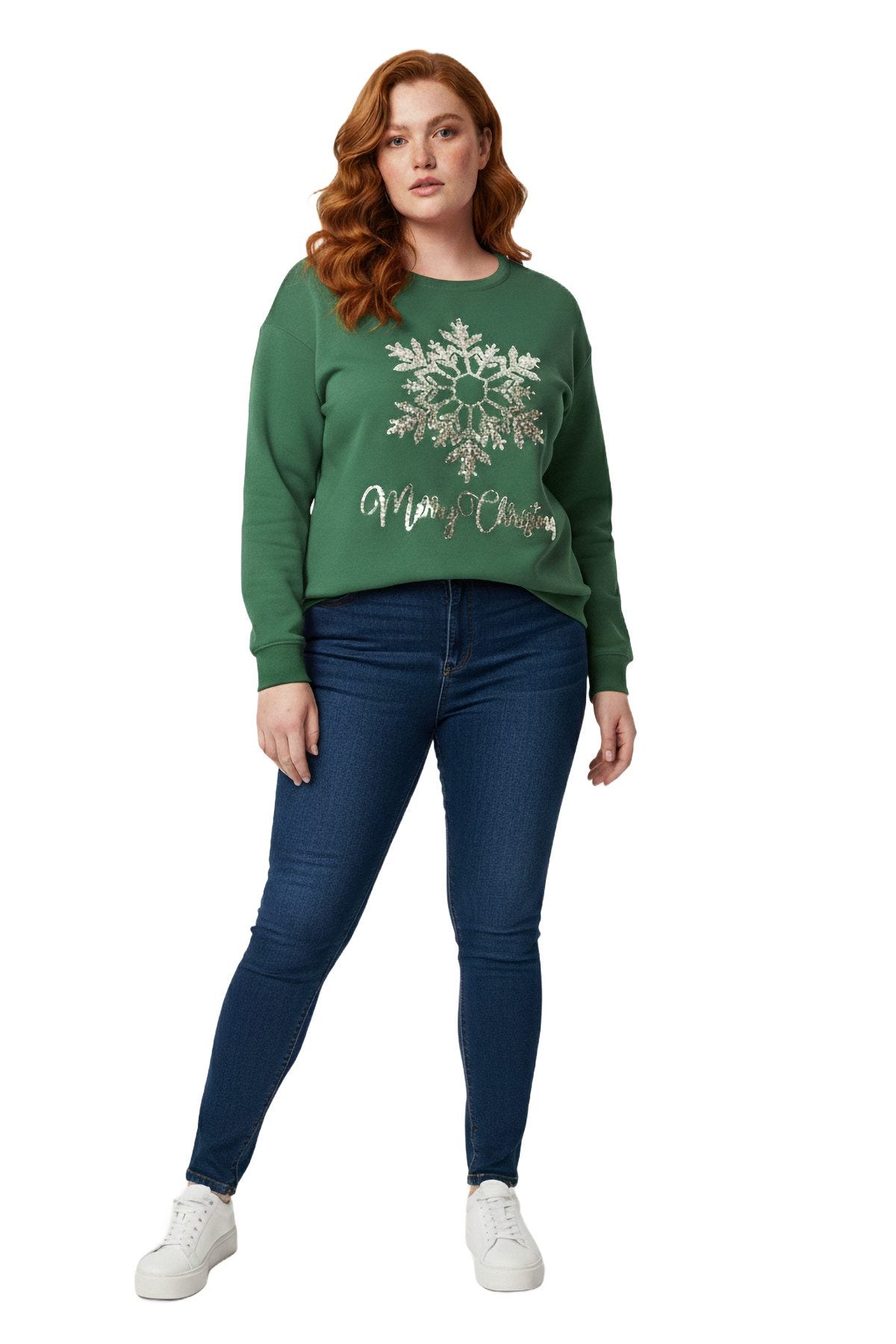 Sweatshirt mit Schneeflockenmuster