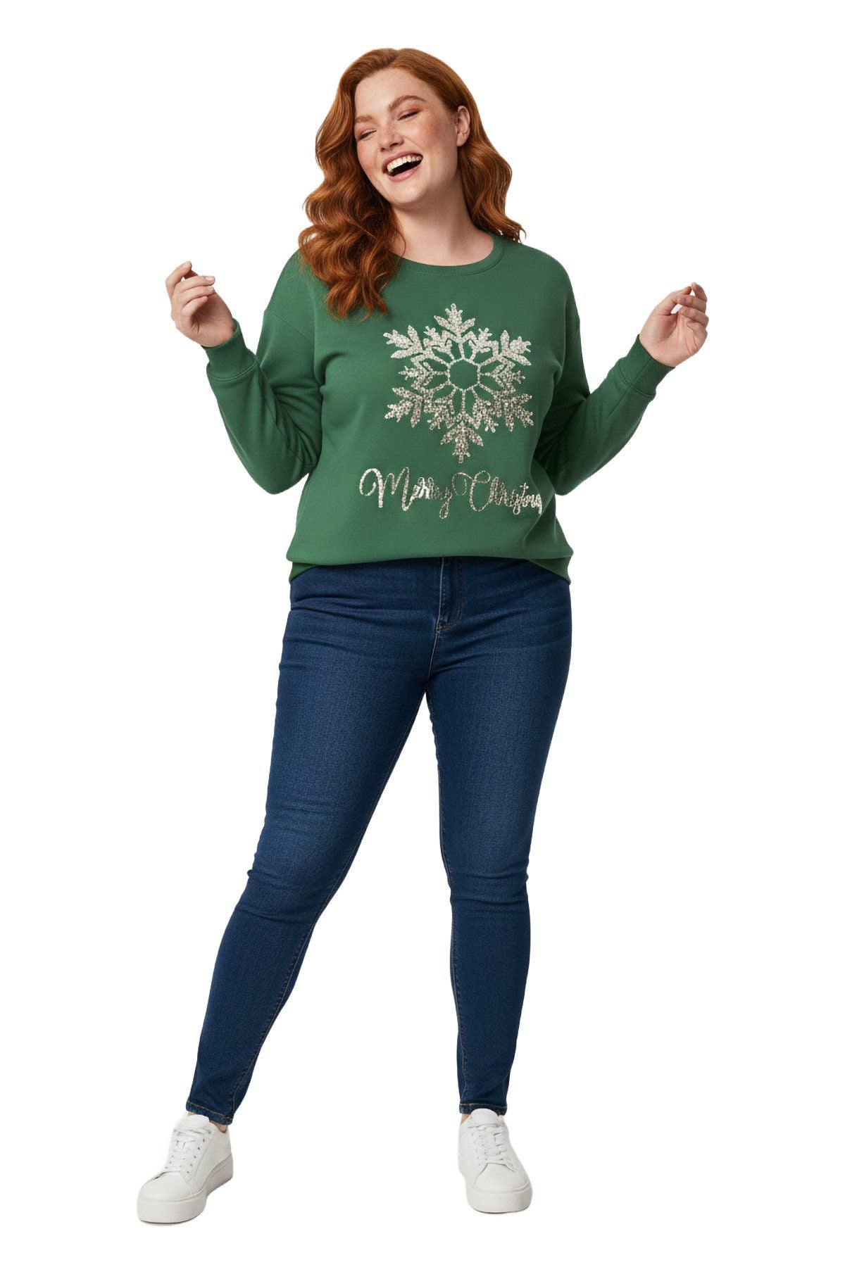 Sweatshirt mit Schneeflockenmuster