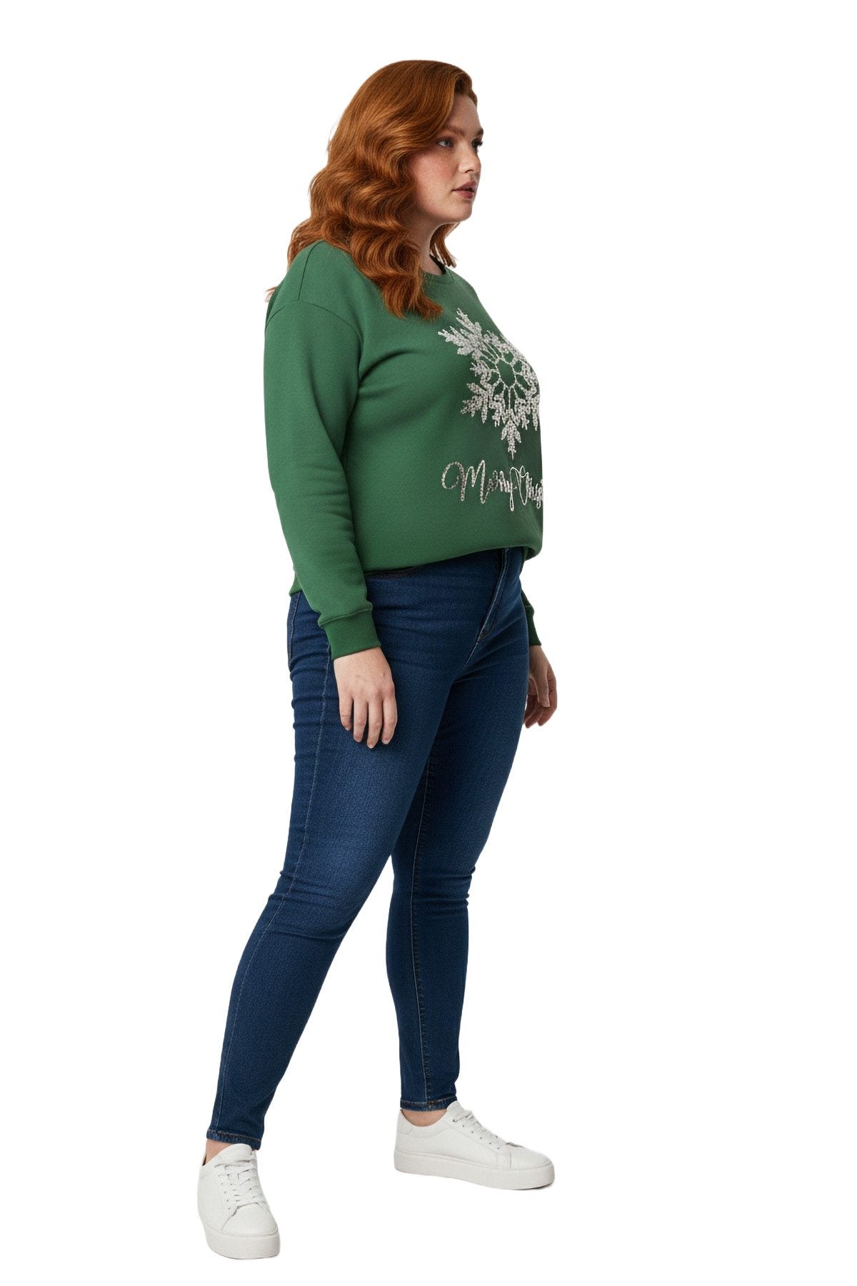 Sweatshirt mit Schneeflockenmuster